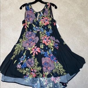 Free People multi color tank dress size large